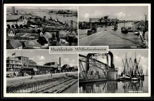 AK Wilhelmshaven, Hafen, Südtrand, Nassaubrücke
