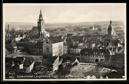 AK Langensalza, Totalansicht von der Bergkirche aus