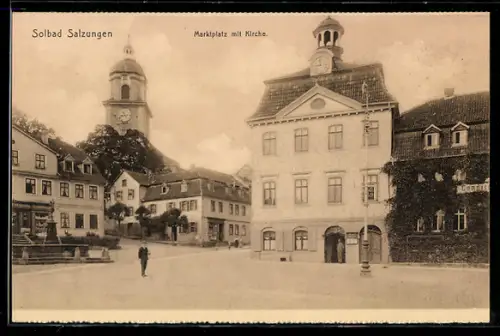 AK Salzungen, Marktplatz mit Kirche