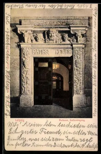 AK Leipzig, Rathaus, Kellereingang