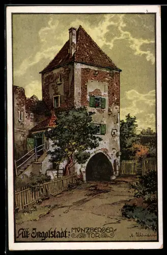 Künstler-AK Ingolstadt, Münzberger Tor