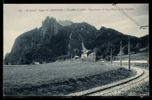 AK Saint-Nizier, sous-station de Saint Nizier et les Pucelles, ligne de Grenoble à Villard de-Lans