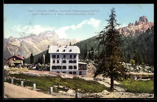 AK Falzarego, Hotel Falzarego sotto il passo Falzarego, Dolomiti