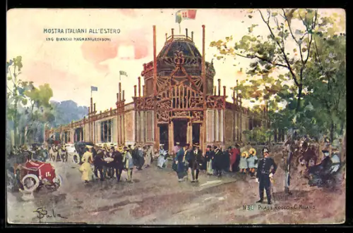 Künstler-AK Milano, Esposizione 1906, Mostra Italiani all`Estero, Ausstellung