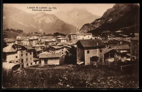 AK Laggio di Cadore, Panorama generale, Kirche, Berge