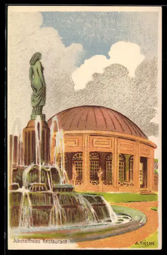 AK Bern, Schweizer Landesausstellung 1914, Alkoholfreies Restaurant