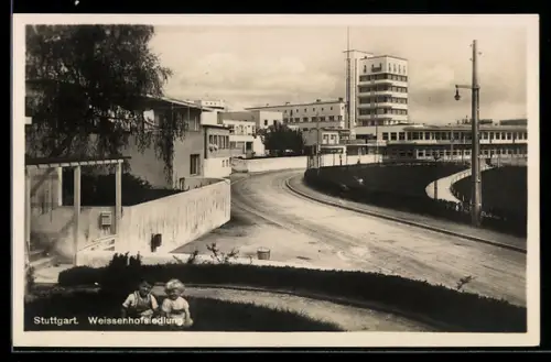 AK Stuttgart, Weissenhofsiedlung im Bauhaus-Stil