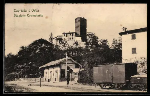AK Capriata d`Orba, Stazione Tramviaria