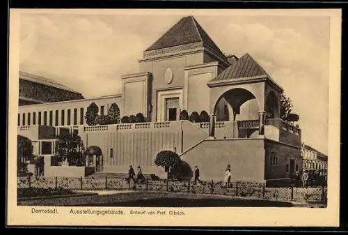 AK Darmstadt, Ausstellungsgebäude, Entwurf von Prof. Olbrich