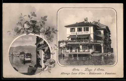 AK Orta /Lago d`Orta, Pensione Albergo Leon d`Oro