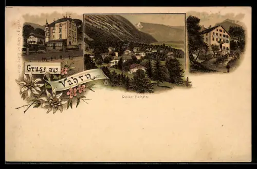 Lithographie Vahrn, Hotel Villa Mayr, Gasthof & Pension Waldsacker, Ober-Vahrn