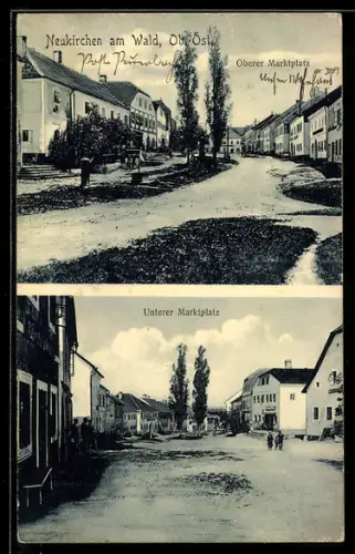 AK Neuirchen am Wald, Unterer Marktplatz mit Geschäft, Oberer Marktplatz