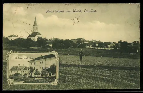 AK Neukirchen am Wald, Schule und Pfarrhof