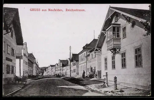 AK Neufelden, Blick in eine Strasse im Ortskern