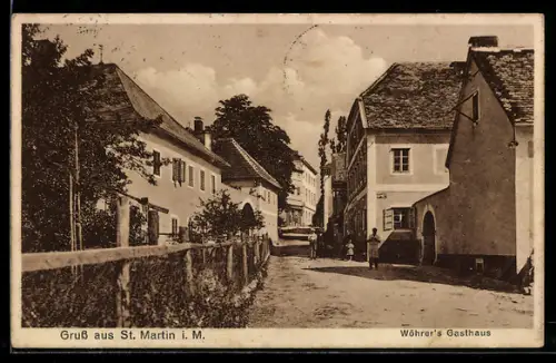 AK St. Martin i. M., Wöhrer`s Gasthaus
