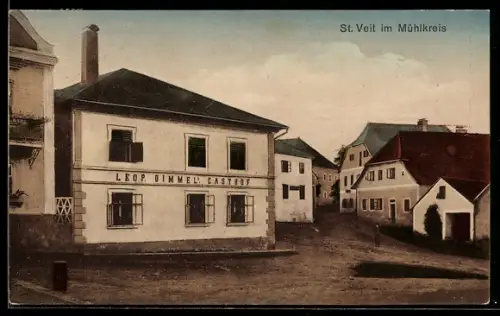 AK St. Veit im Mühlkreis, Gasthof Leop. Dimmel