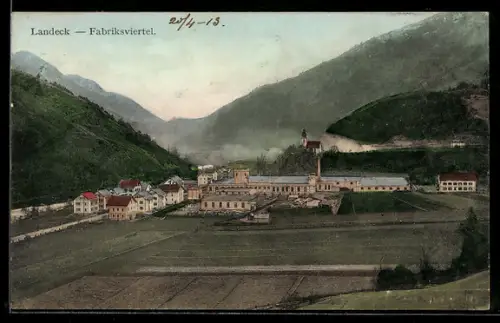 AK Landeck, Blick auf das Fabriksviertel