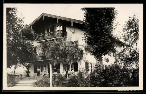 AK Ruhpolding, Café Forsthaus mit Garten