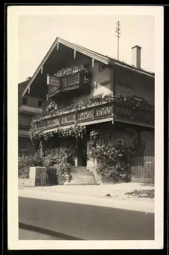 Foto-AK Schliersee, Blick auf die Apotheke, 1934
