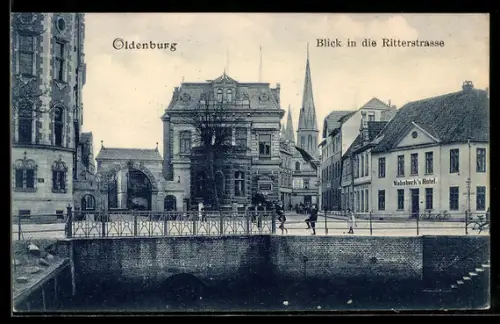 AK Oldenburg, Blick in die Ritterstrasse