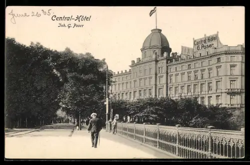 AK Hamburg-St. Pauli, Central-Hotel in der Rentzelstrasse 68, Inh. G. Poser
