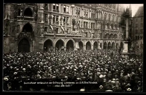 AK München, Siegesfeier anlässlich der Befreiung Lembergs 1915