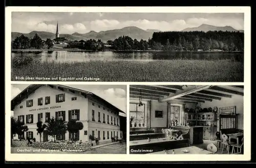 AK Eggstätt am Hartsee, Gasthof und Metzgerei Widemann, Gastzimmer