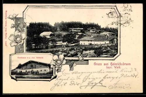 AK Heinrichsbrunn /Bayr. Wald, Gasthaus v. Jos. Schmid