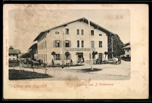 AK Eggstädt, Gasthof v. Jakob Widemann