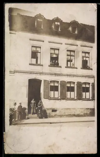 Foto-AK Meerane, Wohnhaus in der Aussenansicht im Jahr 1908