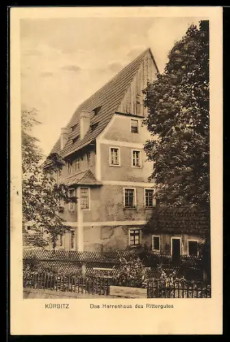 AK Kürbitz, das Herrenhaus des Rittergutes