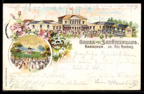 Lithographie Hannover, Gasthaus Schützenhaus