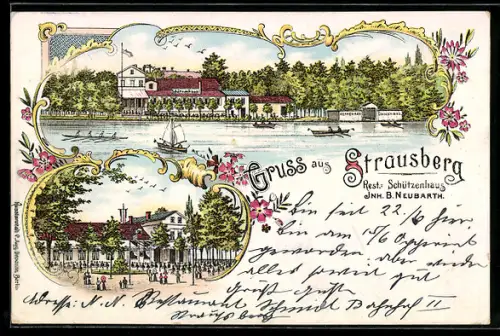 Lithographie Strausberg, Restaurant Schützenhaus
