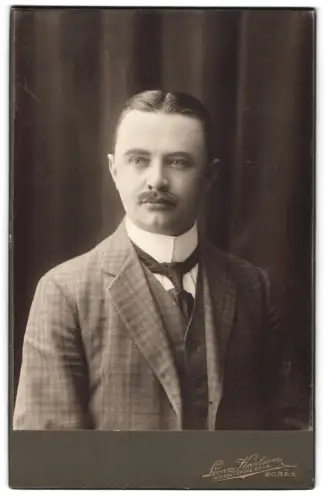 Fotografie Livan Karlson, Borås, Porträt eines eleganten Herrn