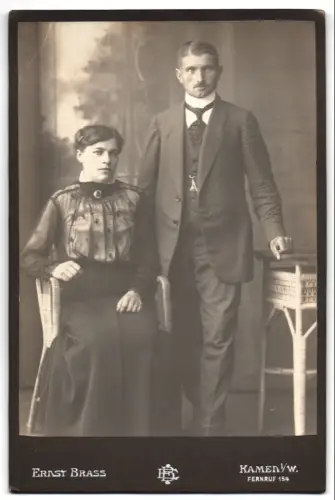 Fotografie Ernst Brass, Kamen i. W., Paarporträt