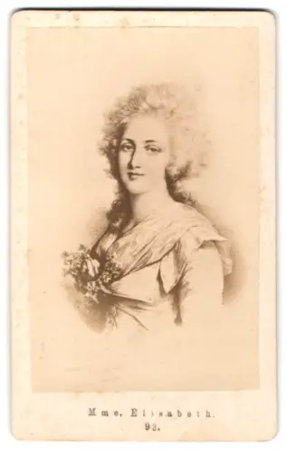 Fotografie unbekannter Fotograf und Ort, Porträt Prinzessin Elisabeth Philippe Marie Helene de Bourbon, nach einem Gemäl
