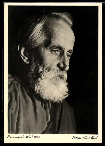 AK Waal i. Schw., Passionsspiele 1938, Petrusschauspieler Alois Gessl