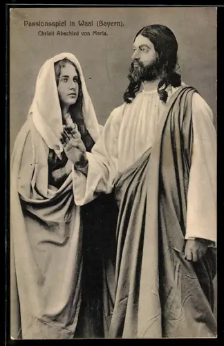 AK Waal i. Schw., Passionsspiele 1914, Christi Abschied von Maria