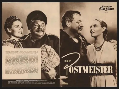 Filmprogramm IFB Nr. 801, Der Postmeister, Heinrich George, Hilde Krahl, Regie: Gustav Ucicky