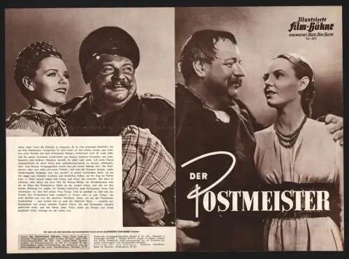 Filmprogramm IFB Nr. 801, Der Postmeister, Heinrich George, Hilde Krahl, Regie: Gustav Ucicky