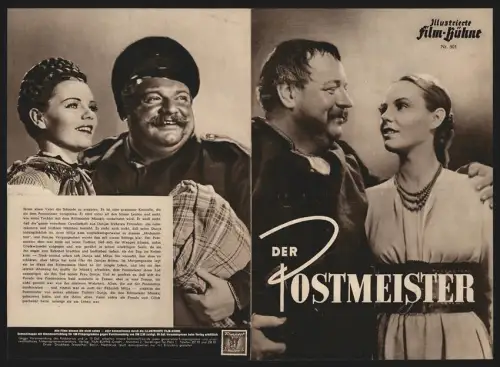 Filmprogramm IFB Nr. 801, Der Postmeister, Heinrich George, Hilde Krahl, Regie: Gustav Ucicky