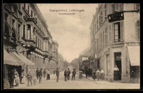 AK Saargemünd /Lothringen, Kapellenstrasse