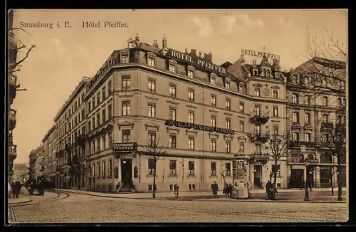 AK Strassburg i. E., Hôtel Pfeiffer