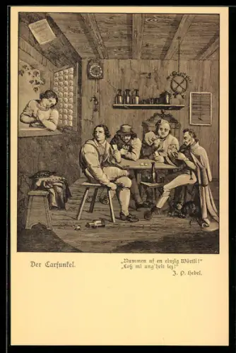 AK J. P. Hebel, Szene aus Der Carfunkel