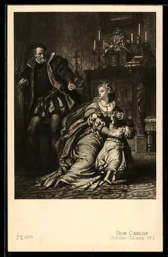 AK Friedrich Schiller, Szene aus Don Carlos