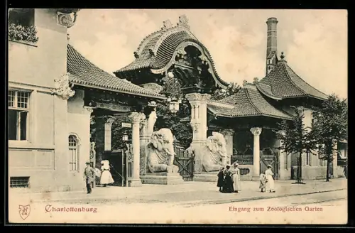 AK Berlin-Charlottenburg, Eingang zum Zoologischen Garten