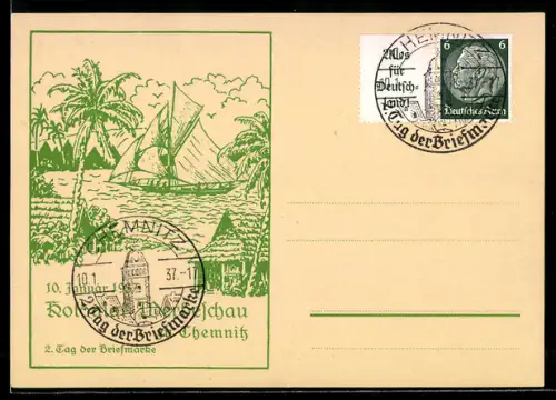 AK Chemnitz, Kolonial-Werbeschau 1937, 2. Tag der Briefmarke