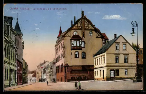 AK Crimmitschau, Lutherhof am Bismarckhain