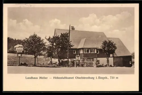 AK Oberbärenburg i. Erzgeb., Hotel Landhaus Müller