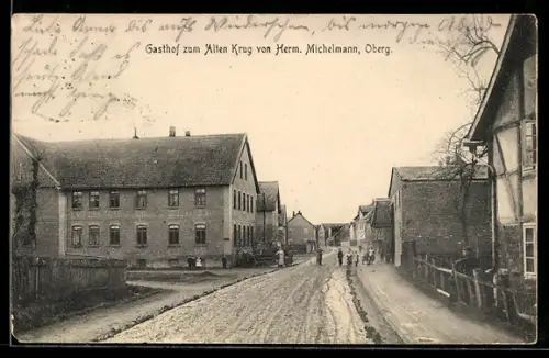 AK Oberg, Gasthaus zum Alten Krug, Inh. Herm. Michelmann